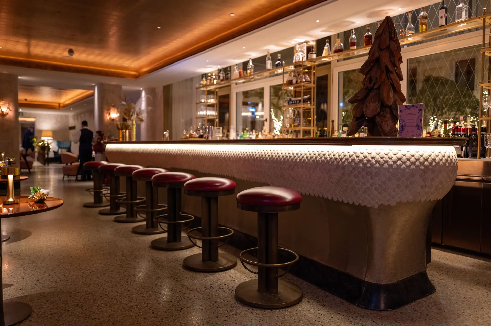 Elegant hotel lounge seating