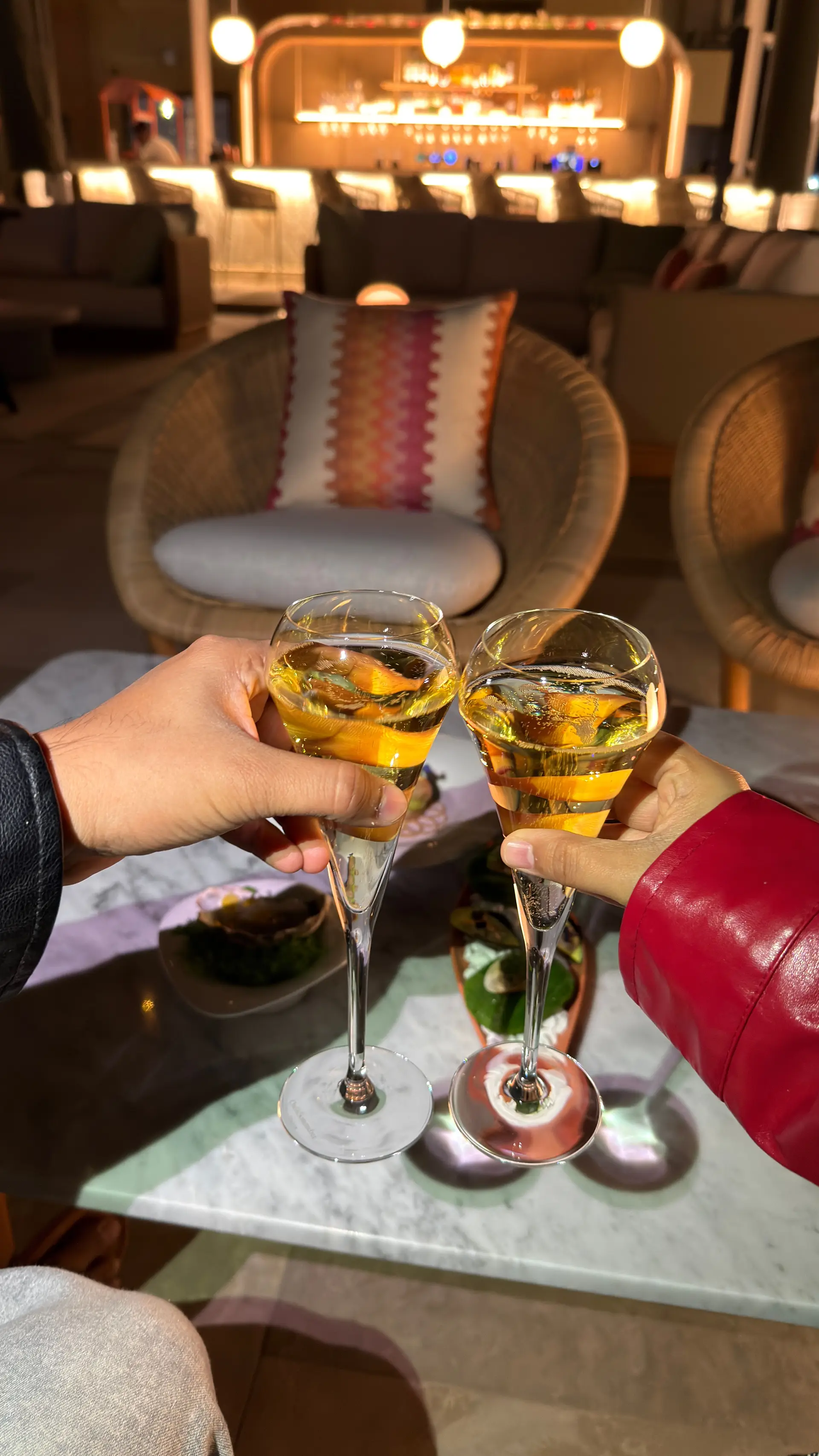 Celebratory gathering in lounge